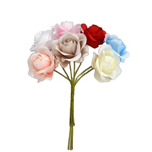 artificial round rose flower for wedding decoration