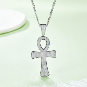 Colgante de plata de ley 925 con forma de cruz para hombre y mujer - Product Image 5