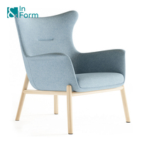 Fauteuil d'appoint confortable à dossier haut pour la maison, le bureau ou la bibliothèque, avec structure en acier et mousse moulée, design ergonomique