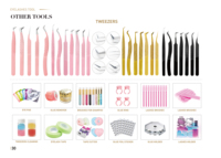 Kit de Herramientas Esenciales para Pestañas Individuales de Marca Privada para Principiantes, Kit de Inicio de Limpieza y Entrenamiento para Extensión de Pestañas, Color Rosa