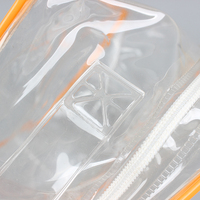 Sac de voyage et de rangement professionnel personnalisable en PVC avec logo, réutilisable, avec fermeture éclair, recyclable