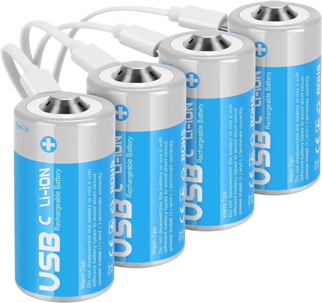 Factory Price USB Rechargeable C Cell Batteries 4100mwh 2733mAh Fast Charging Lithium 1.5v LR14 C Size Battery