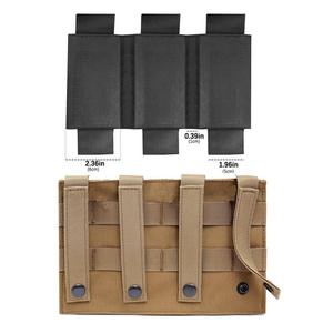 Porte-chargeurs triple en nylon, accessoire pour gilet tactique, rangement suspendu, fonction de sécurité, étuis en cuir pour le terrain CS - Product Image 4