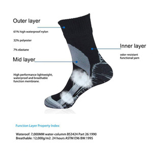 Chaussettes de randonnée d'hiver personnalisées, imperméables et respirantes, pour l'extérieur - Product Image 3