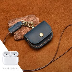 Funda de Cuero Genuino de Lujo para Airpod 1 2 3 4 Generación con Gancho, Funda para Auriculares Inalámbricos para Airpod Pro - Product Image 4
