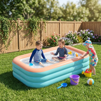 Piscine gonflable rectangulaire en PVC transfrontalière, portable, grande taille, pour bébés et adultes, usage domestique
