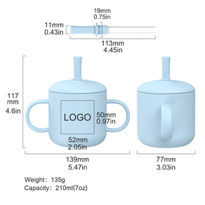 Vaso Antiderrames de Silicona de Grado Alimenticio 360° para Bebés, Libre de BPA, con Pajita y Asa, para Niños Pequeños, para Comer y Beber - Product Image 4