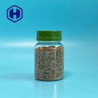 Mini pot en plastique PET de 130 ml, anti-fuite, sans BPA, avec couvercle à vis, qualité alimentaire, pour bonbons, snacks, sucre, échantillons promotionnels, vente en gros