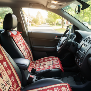 Juego de alfombras de asiento de coche estilo Kilim lavable, alfombra hecha a máquina para cubrir asientos de coche - Product Image 3