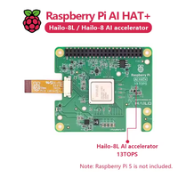 Kit d'intelligence artificielle officiel Raspberry Pi 5 AI HAT+ avec module d'accélération Hailo8l/Hailo8, 13Tops/26Tops