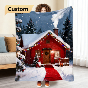 Kích Thước Tùy Chỉnh Siêu Mềm Flannel Chăn Một Bên In Kỹ Thuật Số Ném Nặng Mờ Sang Trọng Cho Tất Cả Các Mùa Giường Ấm Chăn - Product Image 1