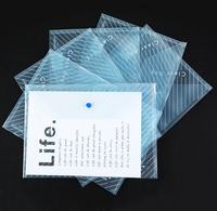 Étanche Papeterie Produits A4 Taille PP Bouton pression Document Fichier sac personnalisé