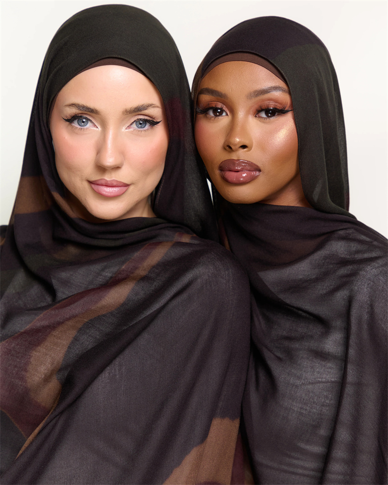Zifeng OME Muslim Fashion Neat Stitching Line Scarf & Shawl Bright