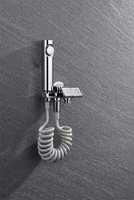 HONGDEC Ensemble de pulvérisateur de bidet mural moderne en laiton chromé, installation facile pour appartement et hôtel