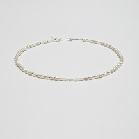 Collier en argent 925 avec perle d'eau douce baroque blanche, design de niche pour le commerce transfrontalier, fabrication d'usine