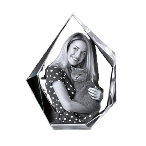 Marco de Fotos de <span class=keywords><strong>Cristal</strong></span> 3D Más Vendido - Premio de <span class=keywords><strong>Cristal</strong></span> con Borde Biselado, Ideal para Bodas, Graduaciones o Reconocimiento Empresarial - Product Image 1