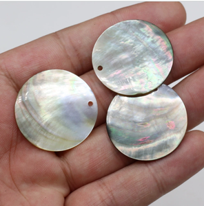 25mm-45mm Vòng mẹ của Ngọc Trai đánh bóng vỏ tự nhiên màu đen Seashell quyến rũ hạt mặt dây chuyền cho DIY Thủ công mỹ nghệ tự nhiên - Product Image 3