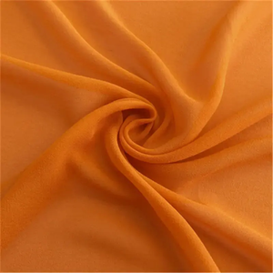 Bonne texture <span class=keywords><strong>prix</strong></span> en gros doux 100% pure soie Georgette tissu teint uni pour fille belle Saree - Product Image 6