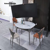 Moderner Hochwertiger Marmor Rechteckiger Esstisch Set Ein Klapptisch für Zuhause Büro & Wohnzimmer für Villen
