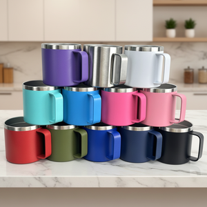 Premium 1224oz Double Wall Insulated Stainless Steel Travel Mug With Splash Proof Slider Lid For Hot And Cold Drinks - Product Image 1