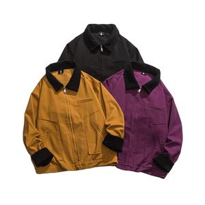 Custom Vintage Workwear Carpenter <strong>Chore</strong> <strong>Jacket</strong> With Lined <strong>Black</strong> Detroit Canvas Men's <strong>Jacket</strong> - Product Image 1