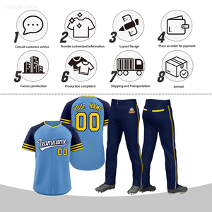 Set di Uniformi da Baseball Traspiranti di Alta Qualità, Taglie Forti, Completamente Personalizzabili e Pronte all'Uso per Singoli e Squadre - Product Image 6