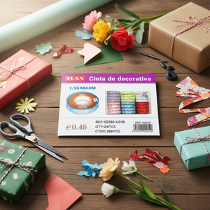 Ilan Decorative Tape 1.5Cm X 3M Assorted Colors For Crafting And Gift Wrapping - Product Image 1