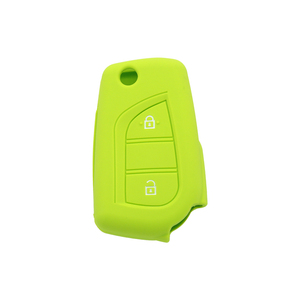 Vente flash - Housse de clé de voiture en silicone souple, anti-chute, élégante, écologique, imperméable, style flip, 2 boutons, pour <span class=keywords><strong>Toyota</strong></span> - Product Image 6