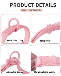 Waterproof Durable Alloy PVC Classic Luxury <b>Dog</b> <b>Collar</b> Set with Buckle <b>Soft</b> Lights Features Alloy Material - Product Image 4