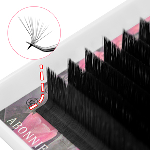 Abonnie Plateaux d'extensions de cils effet volume, type Easy Fan, en velours, Lc Ld j B Cc c - Product Image 3