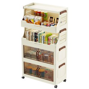 Storage <b>Cabinet</b> for Homelarge Storage <b>Cabinet</b> Bedroom Bedside Table Kitchen <b>Bathroom</b> Multi-layer Foldable Storage Rack - Product Image 5