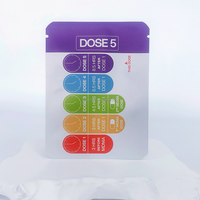 Sacs en Mylar personnalisés de petite taille, imprimés en héliogravure, étanches à l'humidité, scellés sur 3 côtés, avec logo, pour emballages de cosmétiques, de soins de la peau, de lotions, de crèmes pour le visage