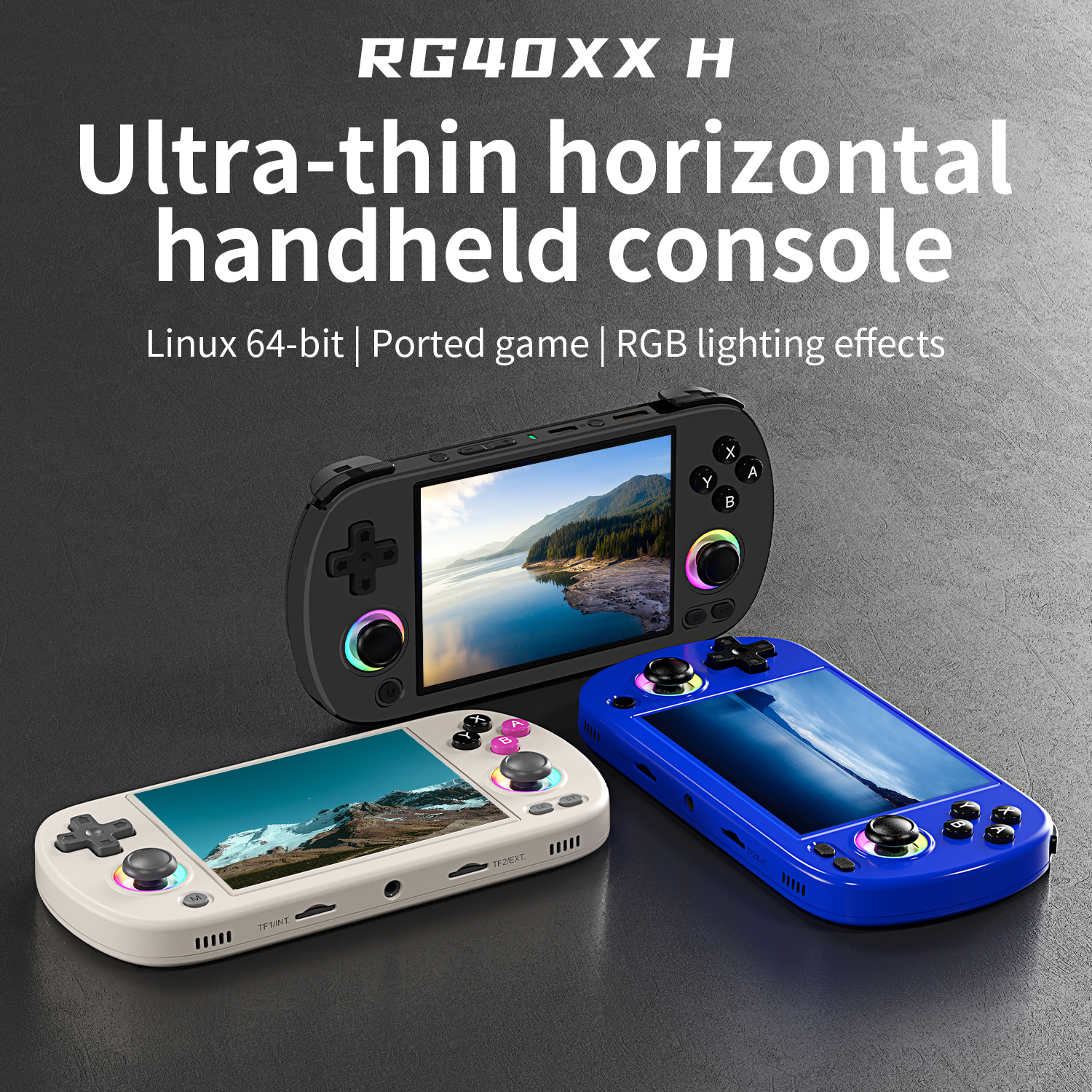 Anbernic RG40XX-H ゲームコンソール NEW ANBERNIC RG40XXHハンドヘルドゲームコンソールレトロ