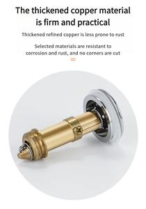 <span class=keywords><strong>Bouchon</strong></span> <span class=keywords><strong>de</strong></span> vidange d'évier tout cuivre Anti-odeur rebond noyau presse-Type évier vidange accessoires universels pour lavabo évier <span class=keywords><strong>de</strong></span> salle <span class=keywords><strong>de</strong></span> bain - Product Image 5