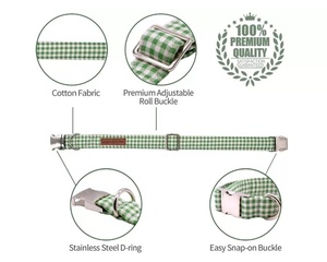 2023 무료 샘플 맞춤 럭셔리 사용자 정의 디자인 인쇄 조절 개 애완 동물 칼라 나비 넥타이 개 칼라 - Product Image 2