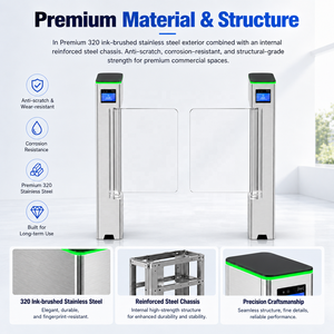Barrière pivotante à reconnaissance faciale avec lecteur de carte RFID, contrôle d'accès, anti-collision, pour bureaux d'entreprise - Product Image 6