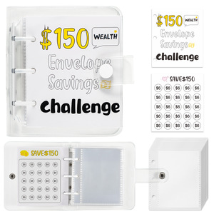 Mini cuaderno de carpeta, libro de <span class=keywords><strong>ahorro</strong></span> de dinero de PVC en tamaños A3, regalo para niños, libro de <span class=keywords><strong>plan</strong></span> de <span class=keywords><strong>ahorro</strong></span> de encuadernación térmica, características de hojas sueltas - Product Image 6