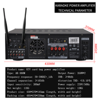 Système d'équipement audio professionnel pour karaoké à domicile, ensemble de haut-parleurs KTV, microphone sans fil, USB, TB