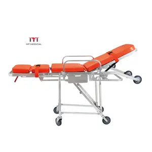 Barella di trasporto paziente di Gurney dell'ambulanza pieghevole di alluminio dell'attrezzatura medica dell'ospedale della sedia a rotelle regolabile medica di MT
