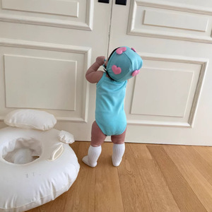 Ensemble barboteuse et <span class=keywords><strong>maillot</strong></span> <span class=keywords><strong>de</strong></span> <span class=keywords><strong>bain</strong></span> deux pièces pour bébé, style Instagram et coréen, séchage rapide, en tissu soie <span class=keywords><strong>de</strong></span> lait, à capuche, collection été 2026 - Product Image 5