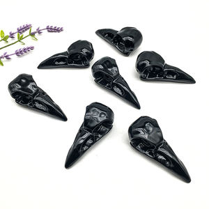 Groothandel Natuurlijke Obsidiaan Raven Vogel Healing Crystal Craft Raven Vogel voor Huisdecoratie - Product Image 3