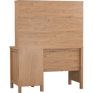 Functional Oak Colour RHODES Working Desk with Hutch Storage Shelves Modern Study Table Student Bedroom and Home Office Setup - Product Image 4