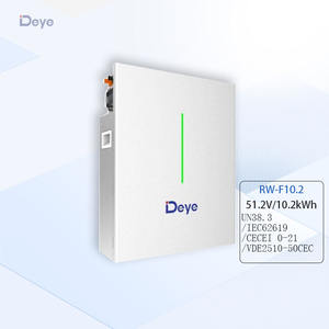 Решение для солнечной энергетики для жилых помещений |   Аккумулятор Deye RW-F10.2 10.24 кВт·ч 51.2В 200А·ч, низковольтный LiFePO4 |   Настенный дизайн с защитой IP65 - Product Image 2