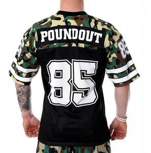 Maillot de football <span class=keywords><strong>américain</strong></span> unisexe à col en V en maille, t-<span class=keywords><strong>shirt</strong></span> graphique pour le basketball et le <span class=keywords><strong>baseball</strong></span>, personnalisable avec logo, décontracté pour hommes - Product Image 2