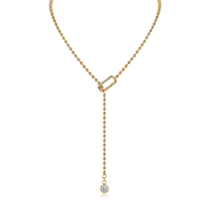 Collana di alta qualità all'ingrosso gioielli placcato oro <span class=keywords><strong>925</strong></span> <span class=keywords><strong>argento</strong></span> Sterling VVS Moissanite collana - Product Image 1