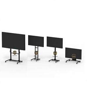 Carrito de TV Móvil de Acero con Altura Ajustable y Diseño de 4 Ruedas para Escuelas - Product Image 1