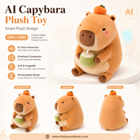 Peluche Capybara Personnalisée, Conception IA, Super Douce, Rembourrée en Coton PP, 11-30cm, Mignonne, Cadeau d'Anniversaire, Mascotte
