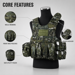 Chaleco Táctico Portaherramientas Tipo 21 – Modular MOLLE con Cierre de Cremallera y Diseño Recortado, Ideal para Entrenamiento CS al Aire Libre - Product Image 6