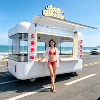 Démarrez une entreprise mobile rentable n'importe où avec notre bar mobile en acier inoxydable au bord de la mer, longueur personnalisable et montage facile