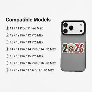 เคสโทรศัพท์ลายกราฟิกฟุตบอลสีเทา ปี 2026 ลายตัวอักษรศิลปะพร้อมลวดลายธงชาติ ป้องกันรอยขีดข่วน สำหรับ <span class=keywords><strong>iPhone</strong></span> 17/15 <span class=keywords><strong>Pro</strong></span> Max & Plus Series - Product Image 3